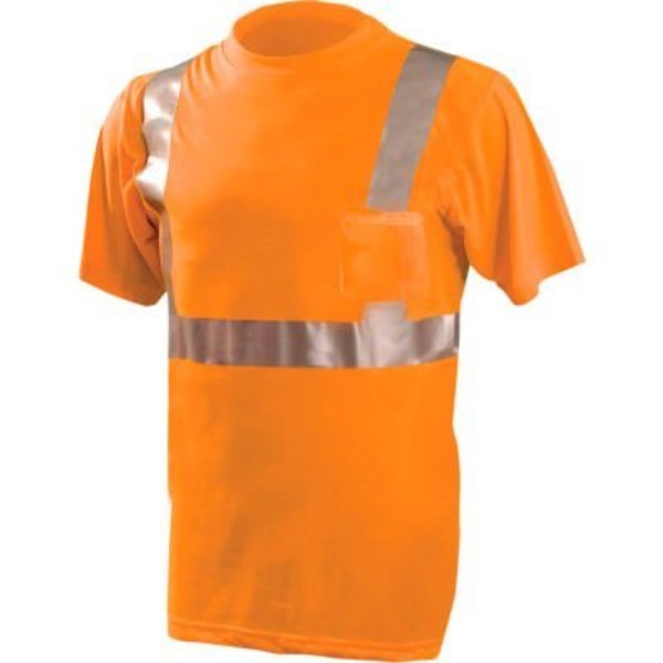 Occunomix OccuNomix Standard Wicking T-Shirt W/ Pocket, Class 2, ANSI, Hi-Vis Orange, 5XL, LUX-SSETP2-O5X LUX-SSETP2-O5X